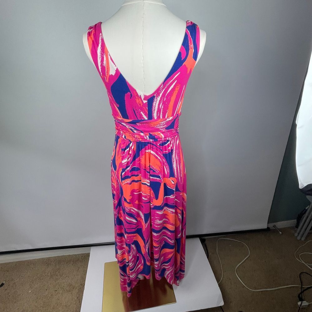 Lilly Pulitzer Pink and Blue Midi Dress - Picture 14 of 14